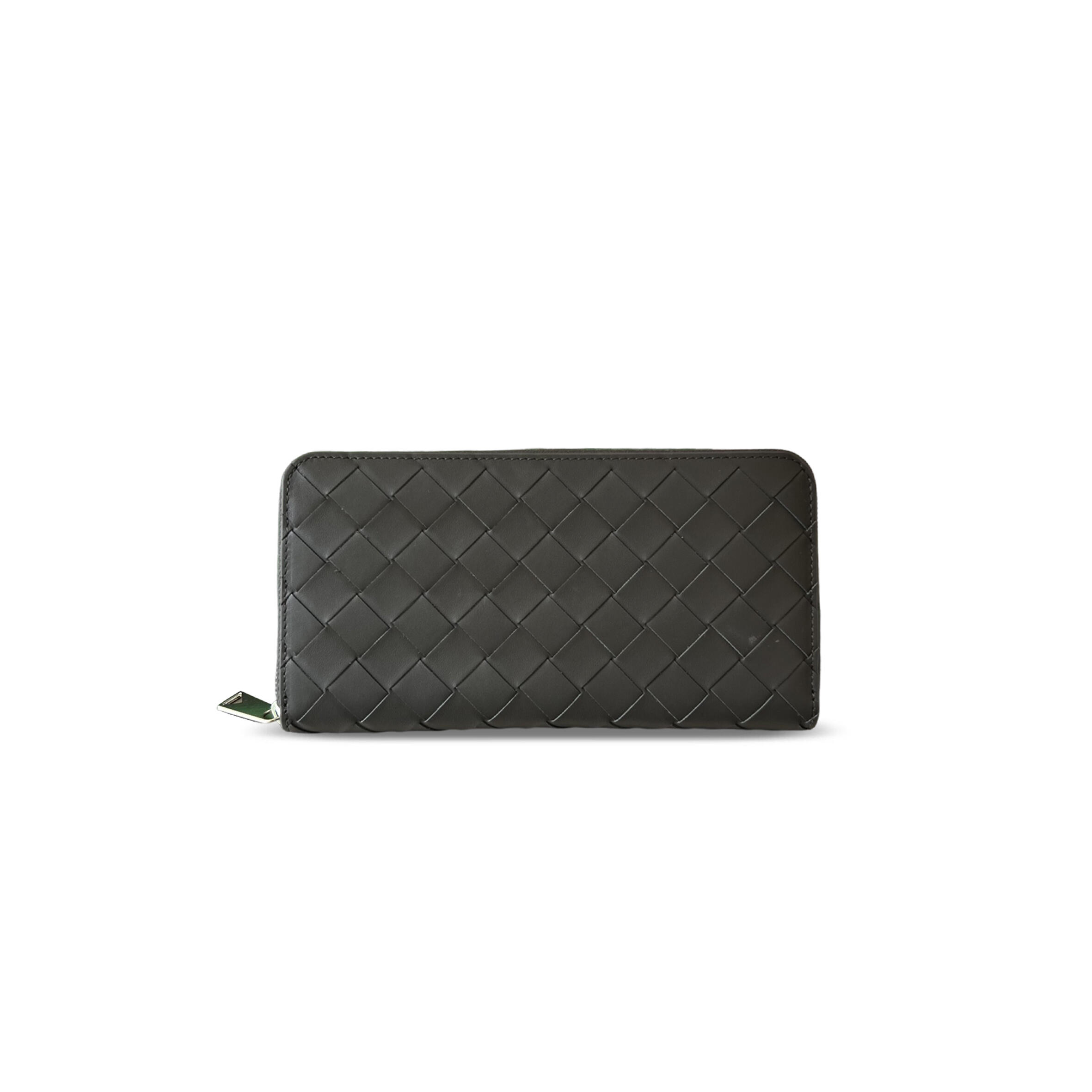 BOTTEGA VENETA INTRECCIATO ZIP-AROUND WALLET FONDANT 593217 (19*10*2cm)